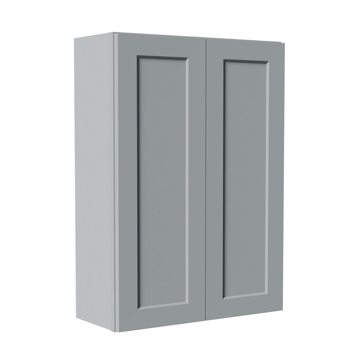 Gray Shaker Solid Wood Wall Cabinet with Soft-Close Doors