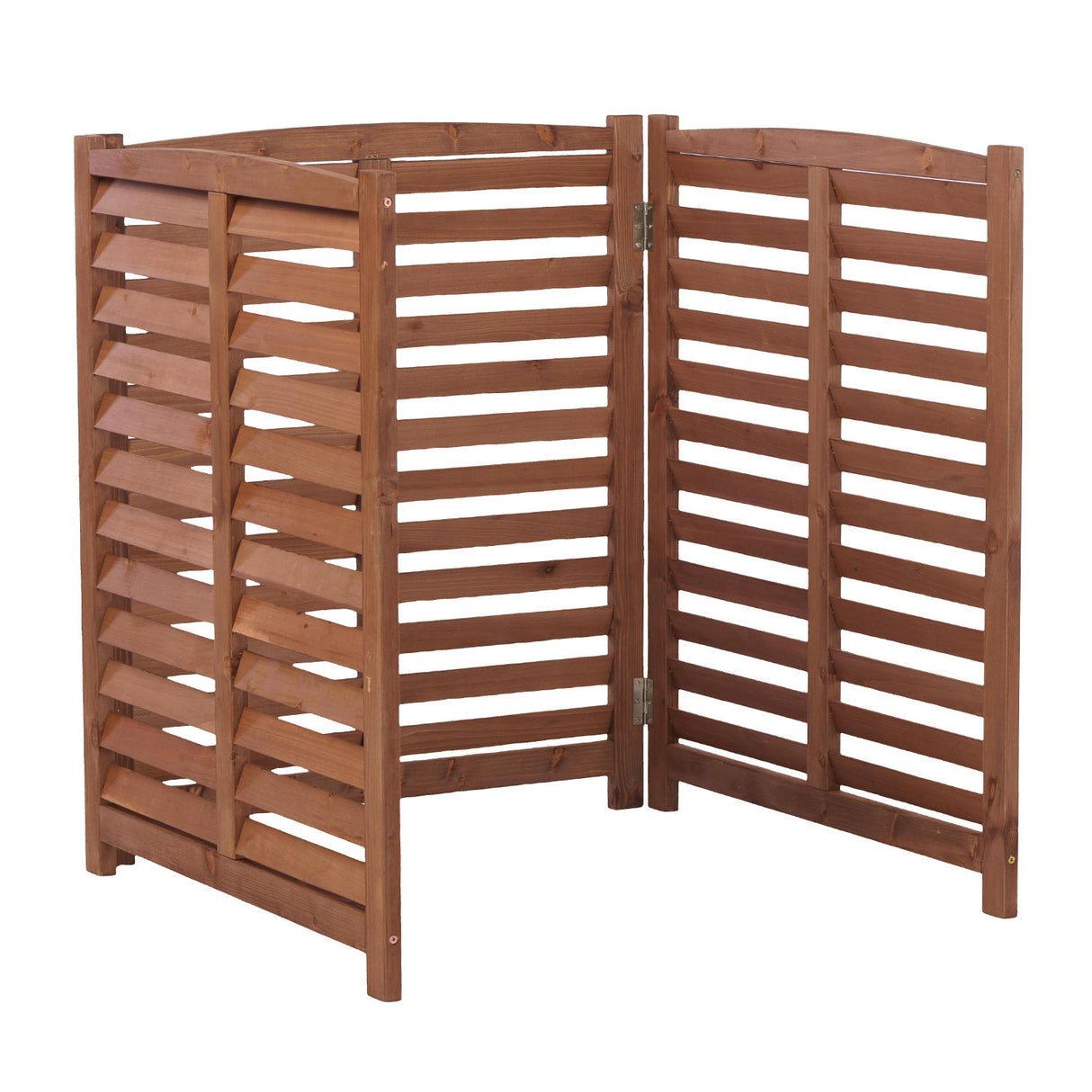 3 Panel Outdoor Wooden Air Conditioner Fence