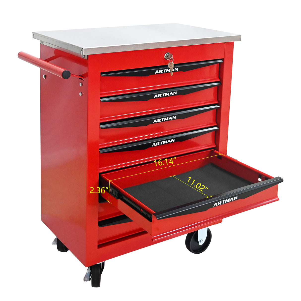 7 Drawers Multifunctional Tool Cart with Wheels