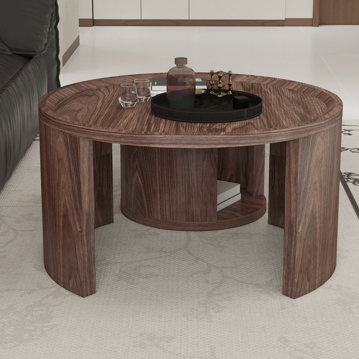 Round Nesting Coffee Table Set of 2
