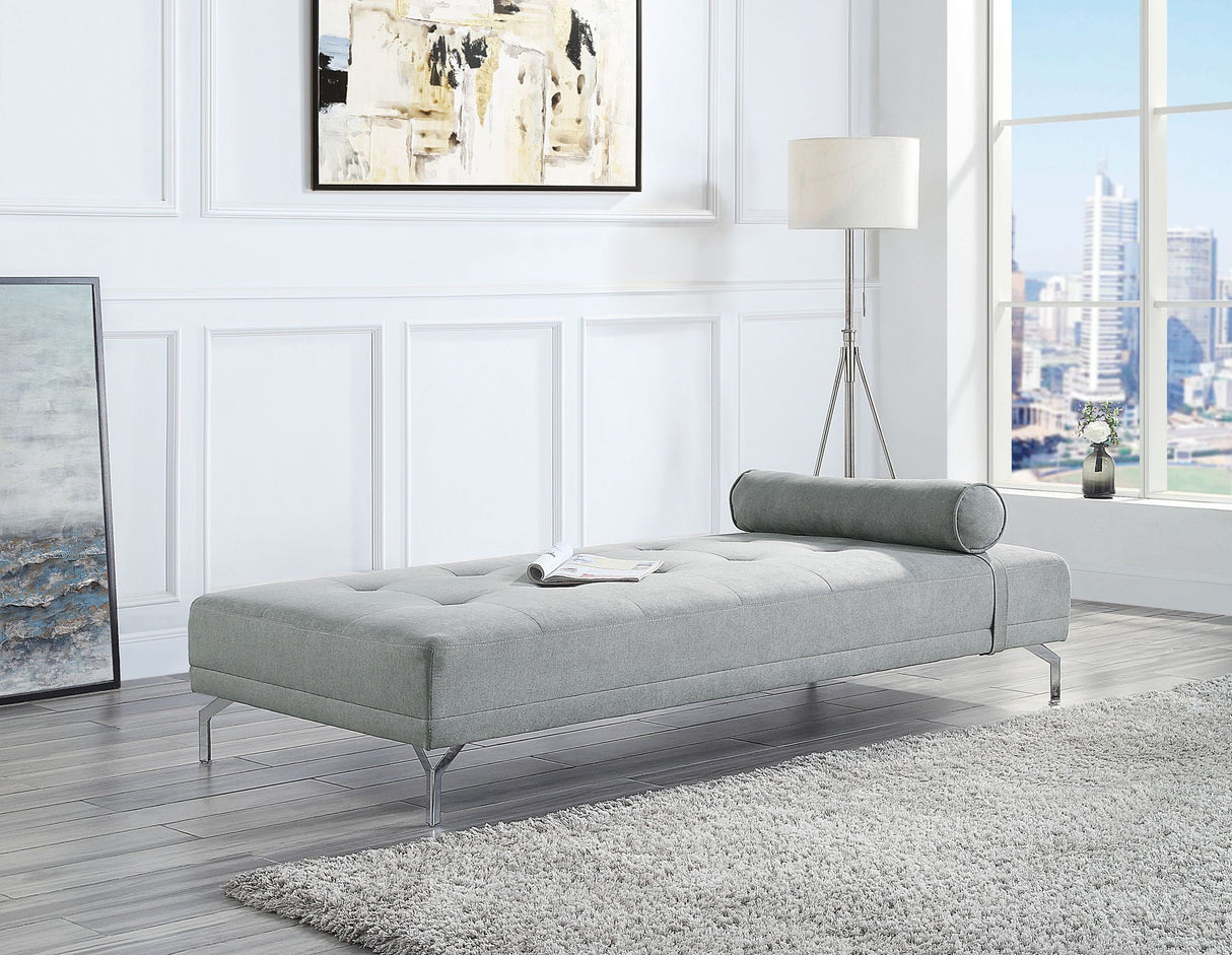 Quenti - Velvet Sofa Bed With Pillow - Gray - Best Buy Furniture