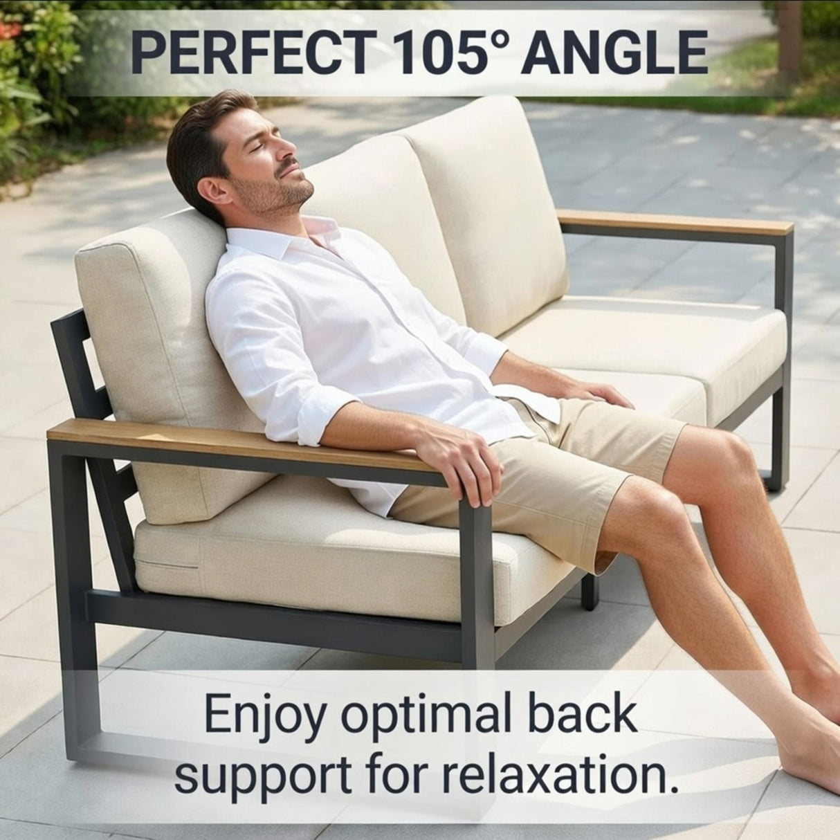Modern Outdoor Sofa Set With Coffee Table