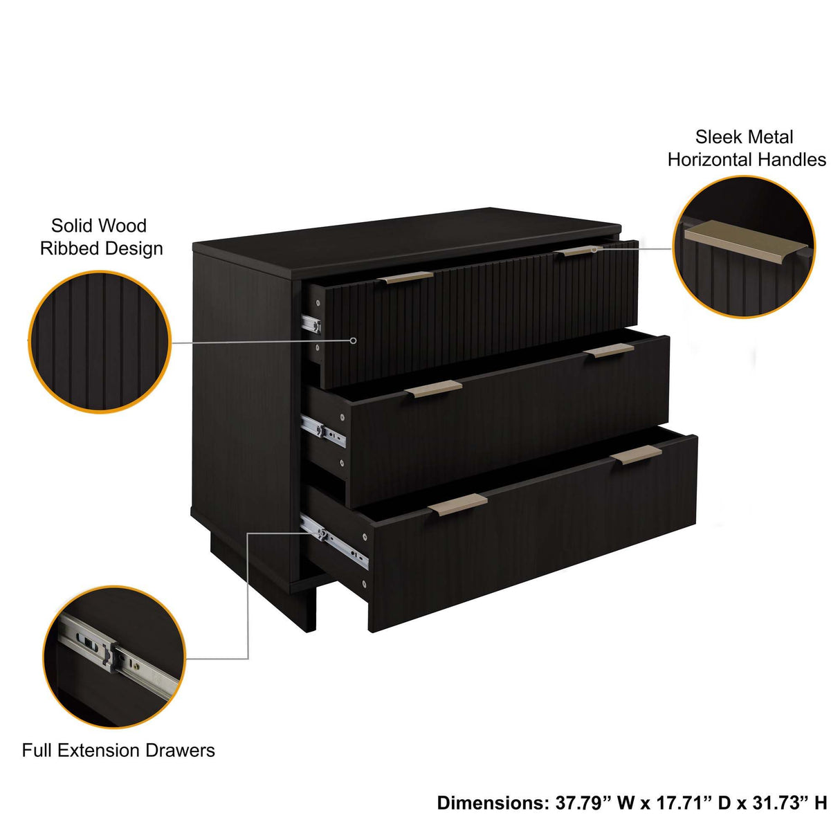Granville - Dresser With 3 Drawers