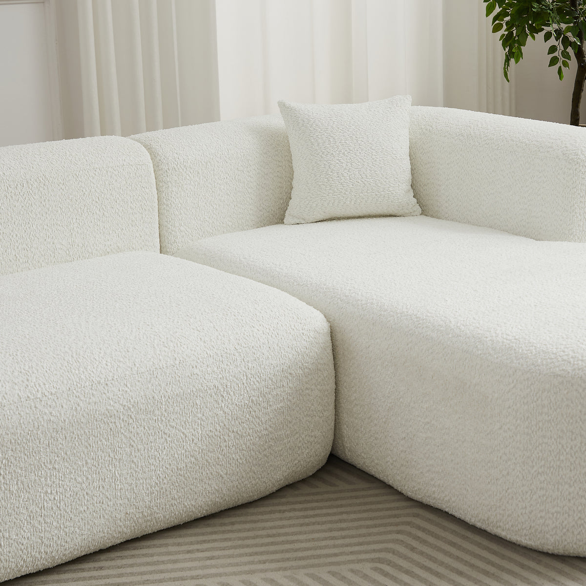 109.4" Modular Sectional Sofa in Beige