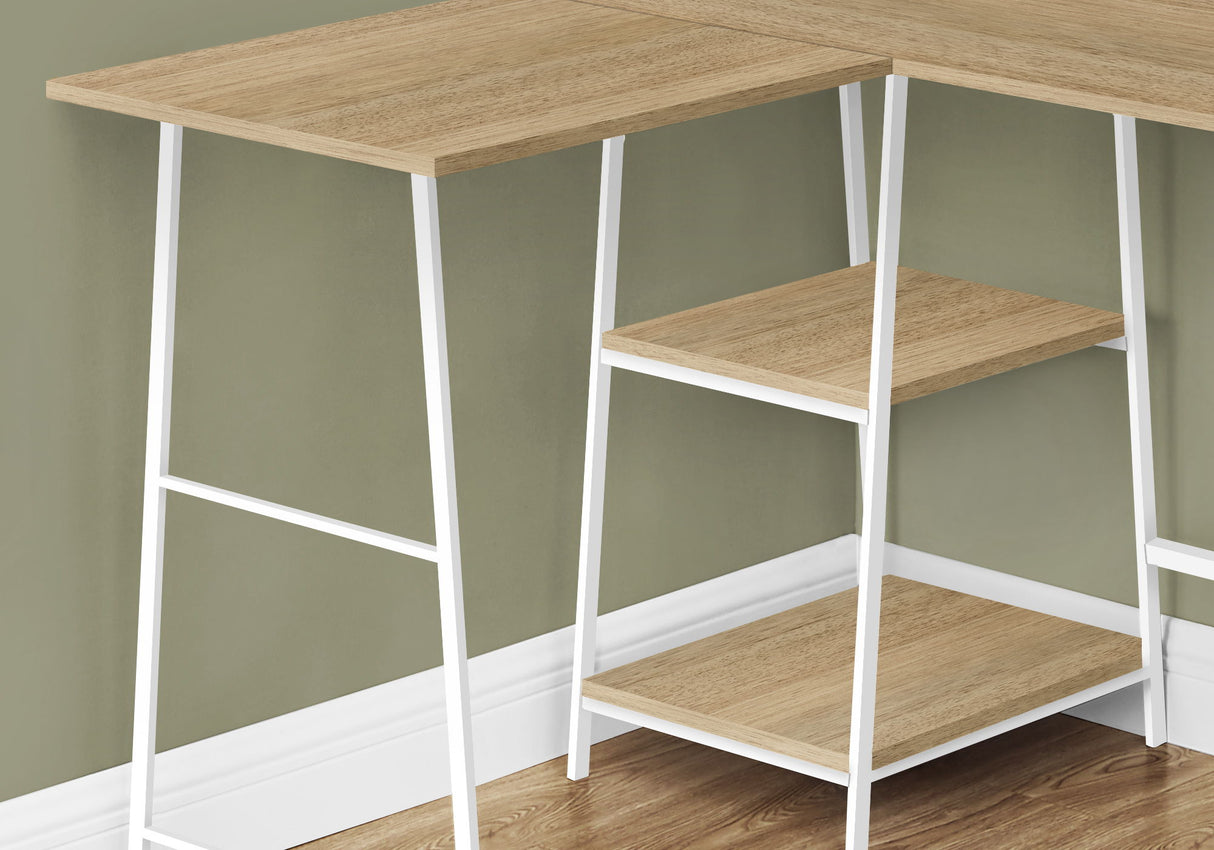 Computer Desk, Home Office, Corner, Storage Shelves, L Shape, Work, Laptop, Contemporary, Modern - White Base - Best Buy Furniture