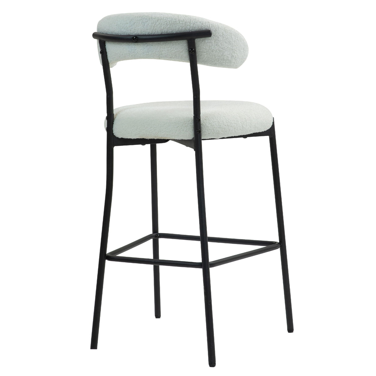 Counter Height Bar Stools With Powder Coating Base And Footrest