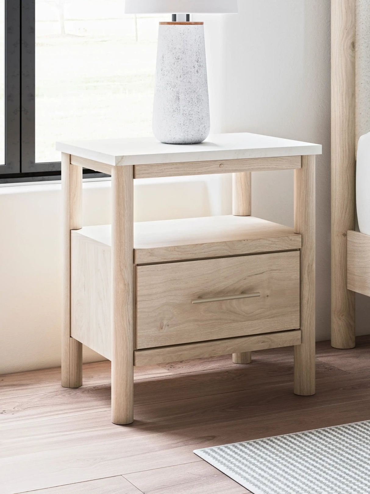 Cadmori - One Drawer Night Stand - Best Buy Furniture