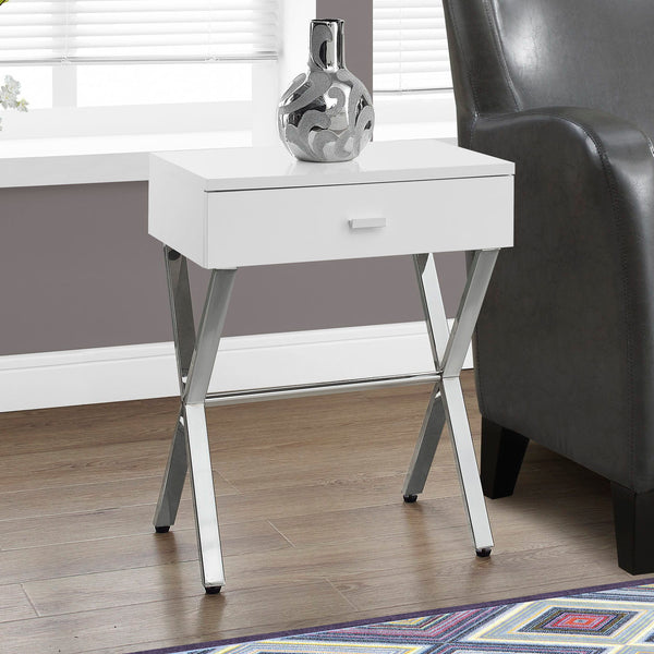 Accent Side X Table, Storage Drawer, Contemporary & Modern - Best Buy Furniture