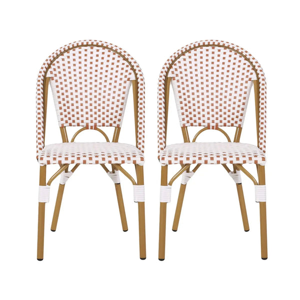 Outdoor Rattan And Aluminum French Bistro Chairs Set - Best Buy Furniture