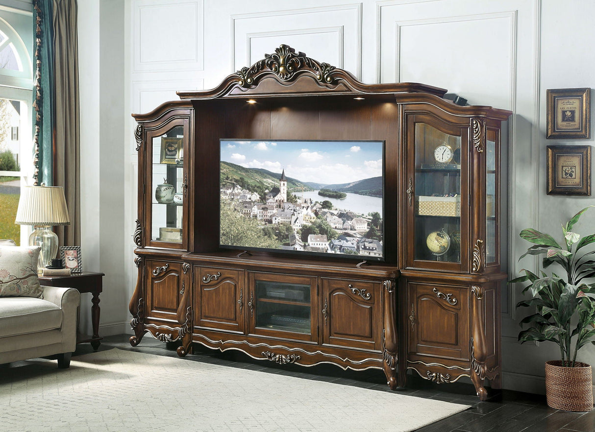 Latisha - Entertainment Center - Antique Oak - Best Buy Furniture