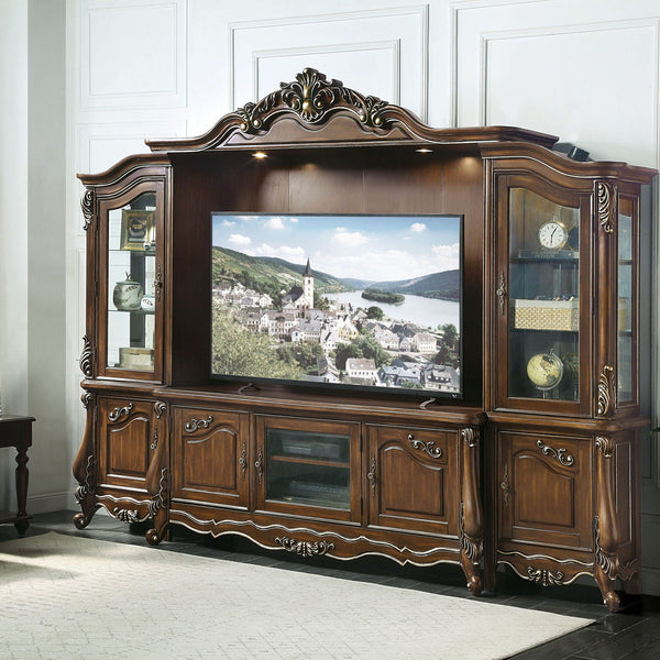 Latisha - Entertainment Center - Antique Oak - Best Buy Furniture