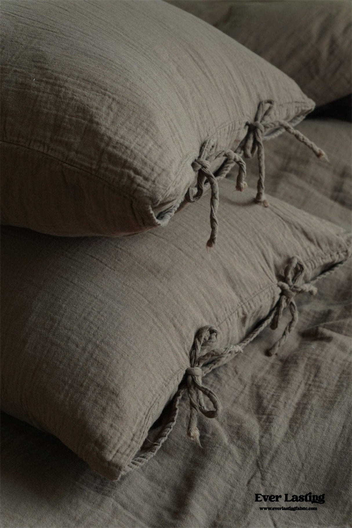 Evelyn Retro Double Gauze Bedding Set / Beige Brown