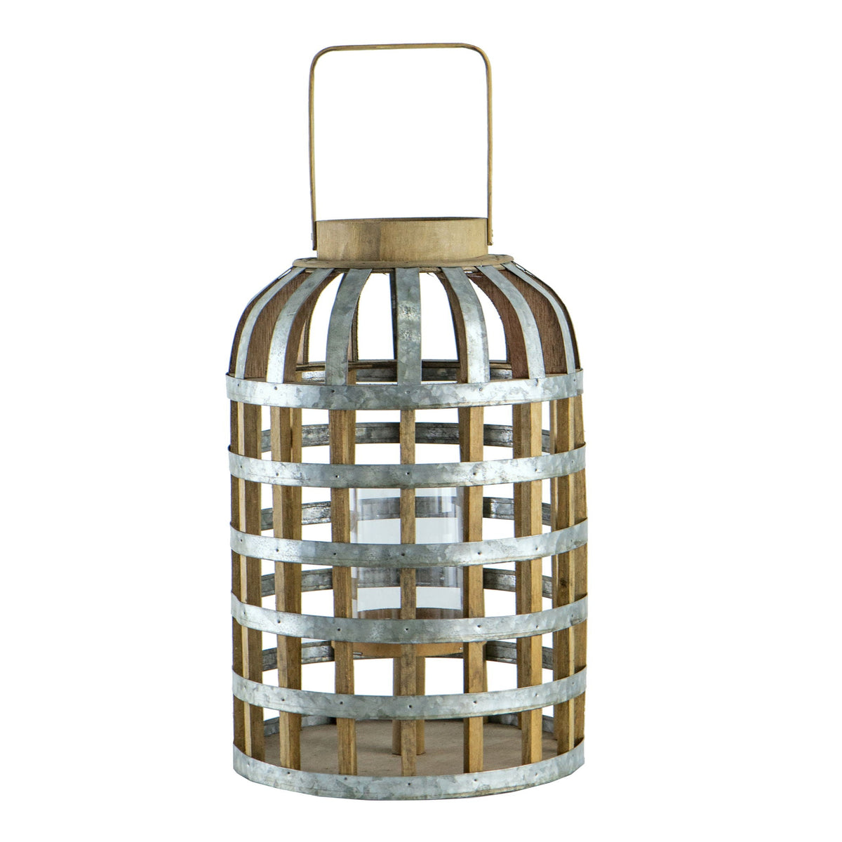 EVERGREEN DECOR Decorative Wooden Lantern with Handle - view 10