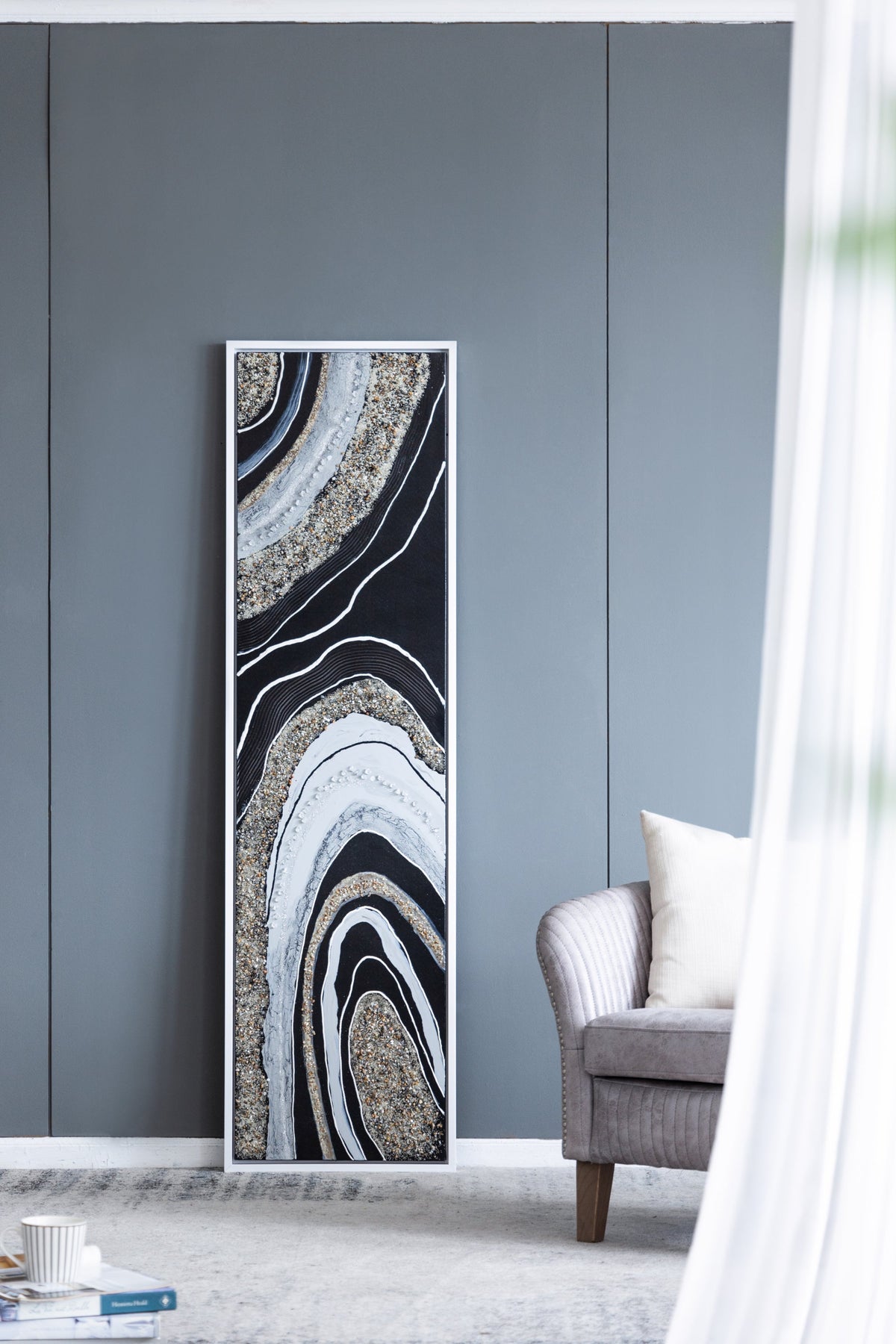 EVERGREEN DECOR Elongated Rectangle Wall Art with Silver Frame - view 8