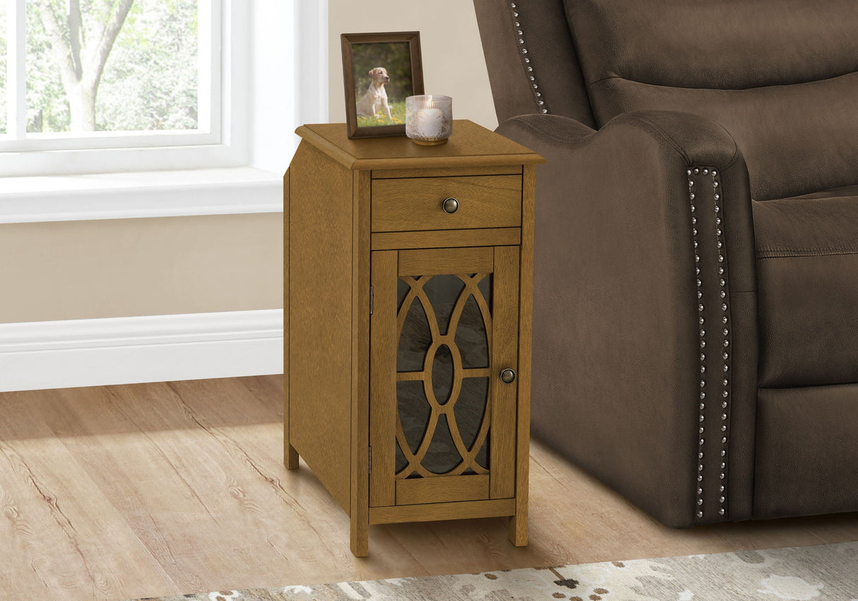 Accent Side Table, Storage Drawer, Traditional - Taupe - Best Buy Furniture
