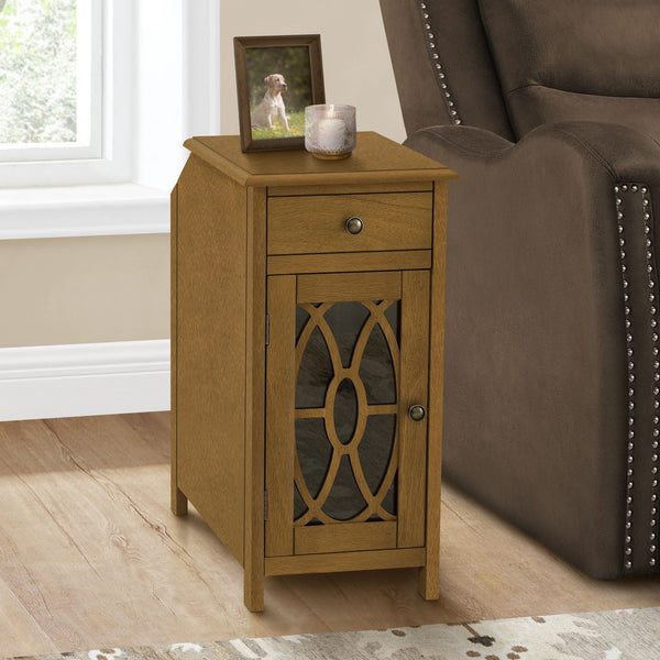 Accent Side Table, Storage Drawer, Traditional - Taupe - Best Buy Furniture