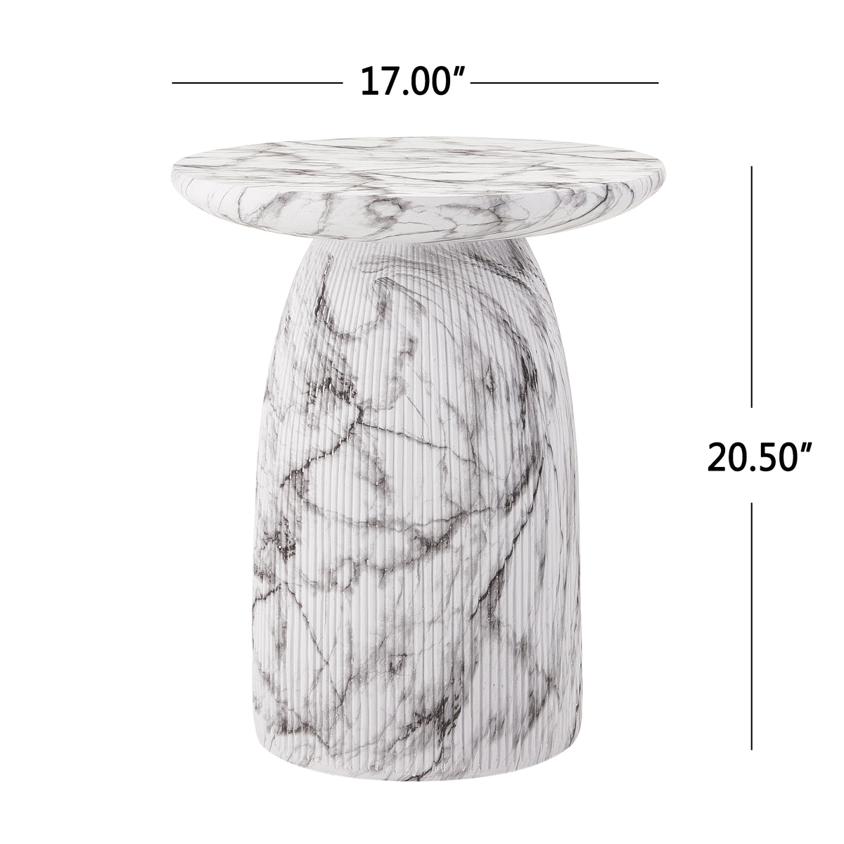 Outdoor MGO Side Table, Light Grey