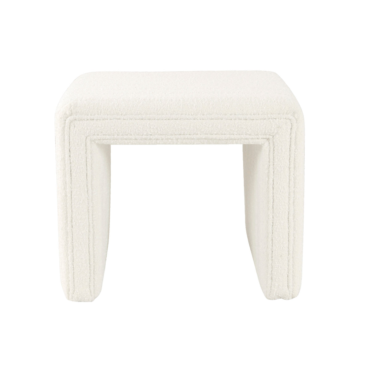 Ada Footstool Ottoman, Channel Tufted