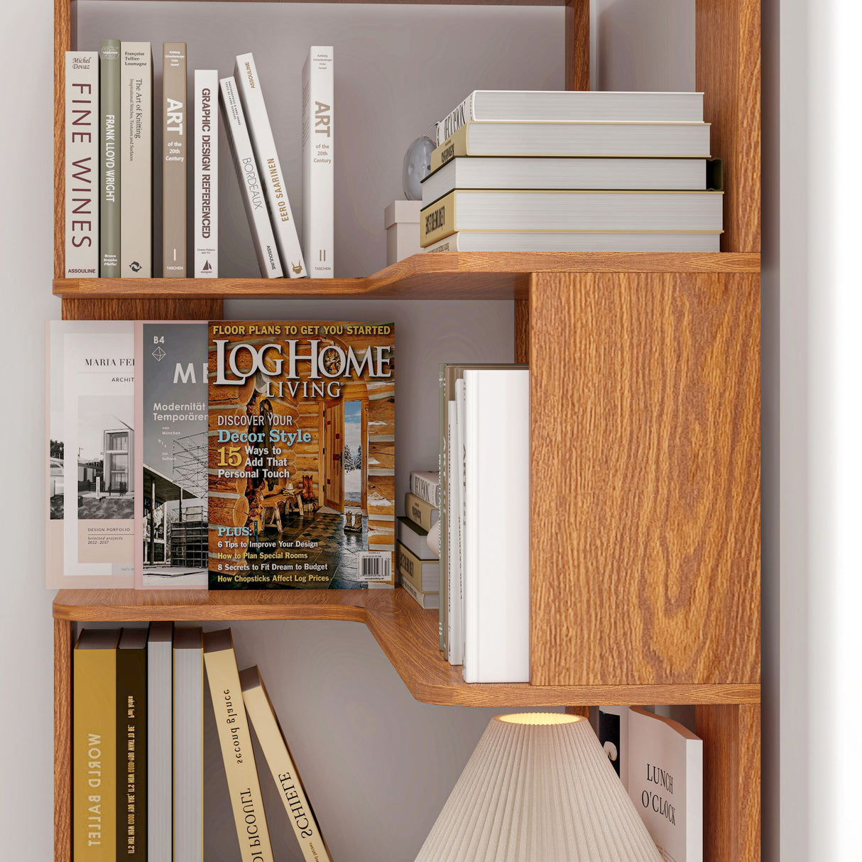 L-Shaped Corner Bookshelf