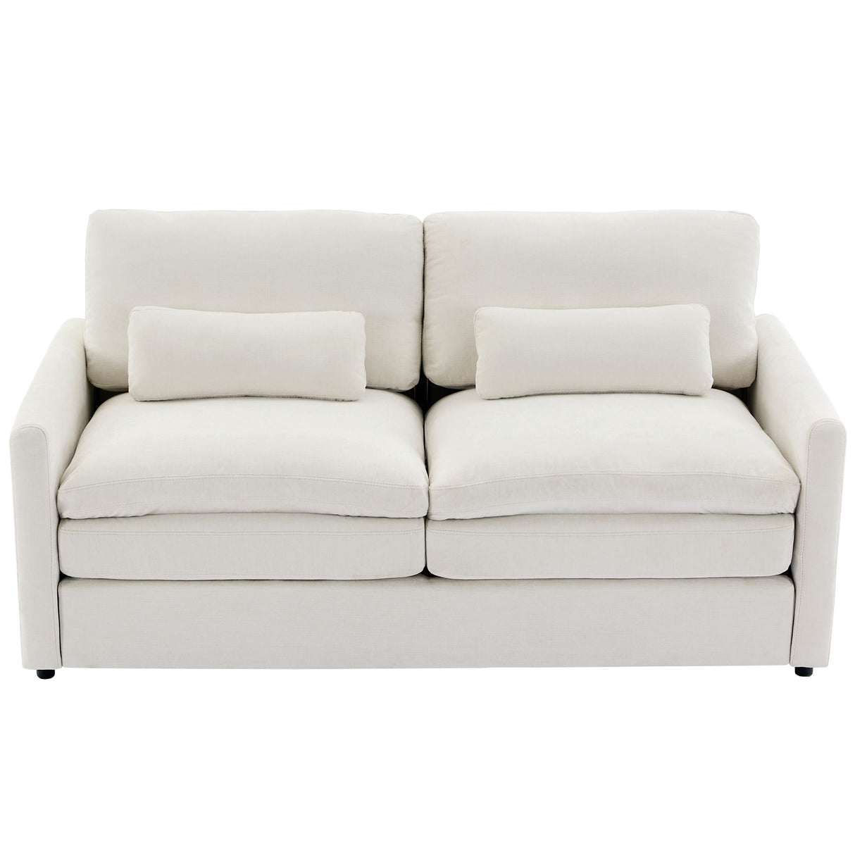 Cozy Upholstered Cushion Loveseat Sofa For Living Room