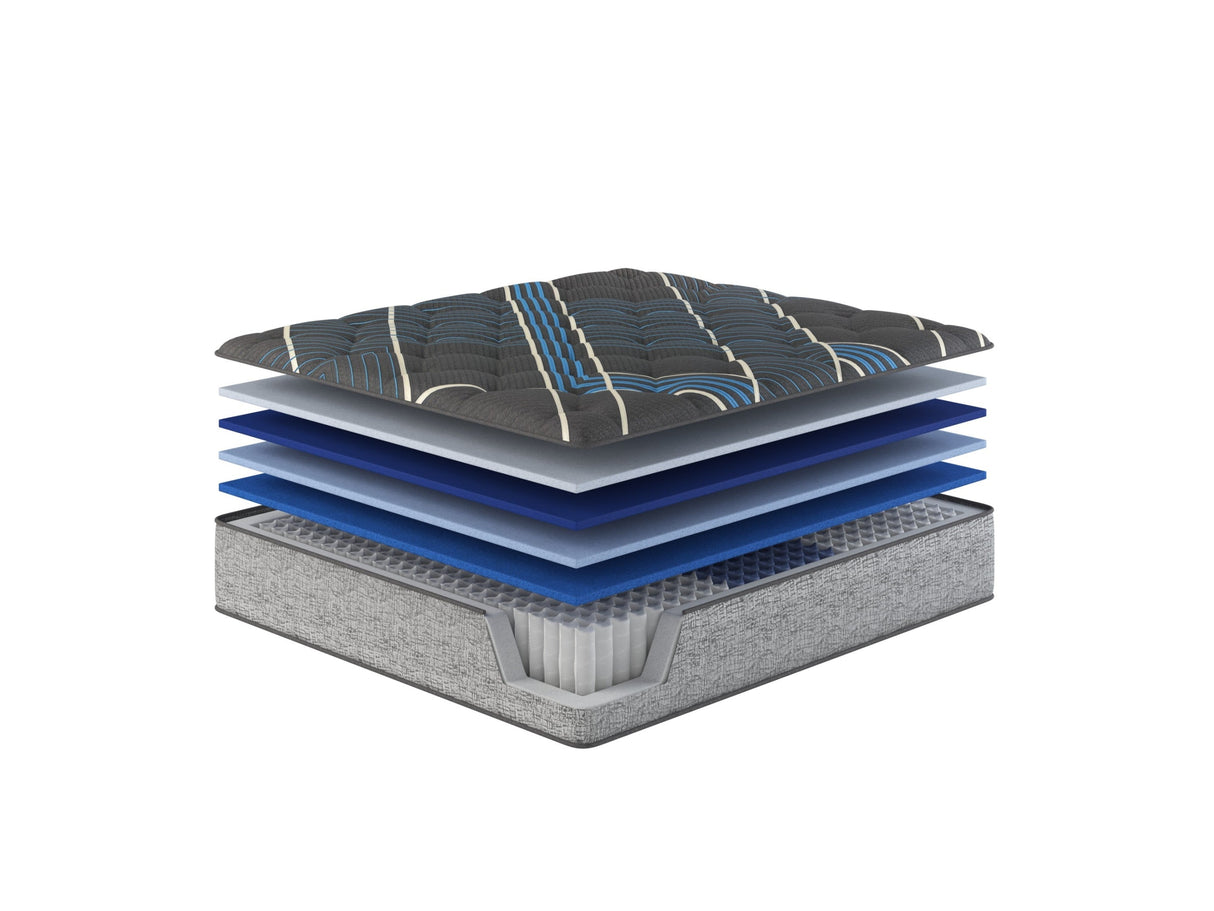 Restonic comfort care 14' hybrid mattress, individual pocketed coil mattress , medium comfort