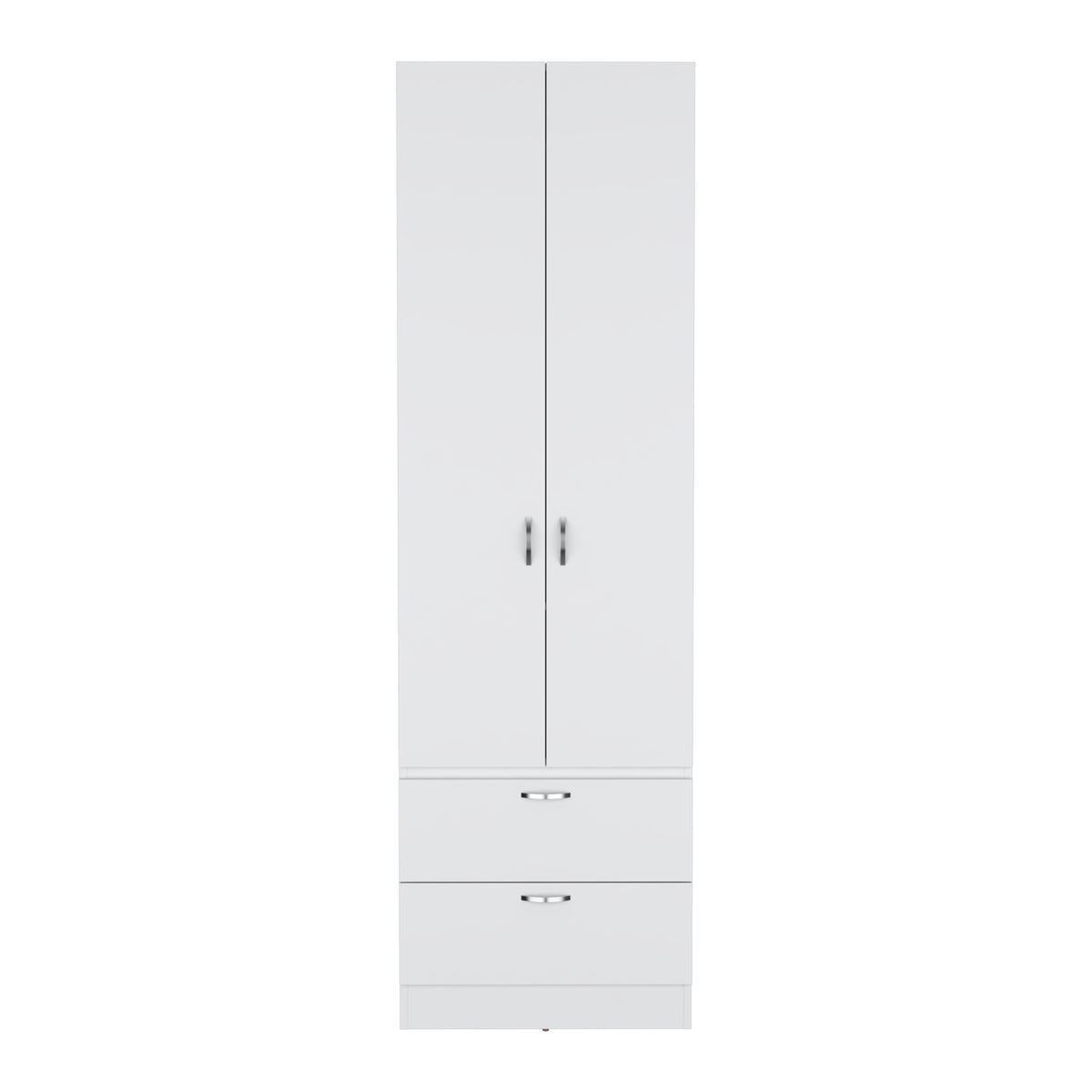 Armoire Wardrobe 76" H, Hanging Rod, 2 Drawers, 1 Shelf