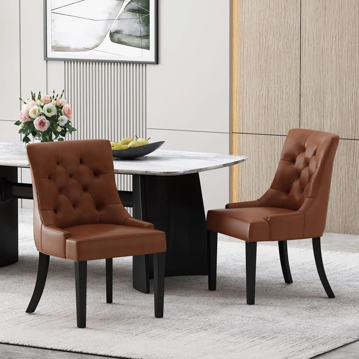 Cheney - Contemporary Dining Chair Tufted Upholstery (Set of 2) - Best Buy Furniture