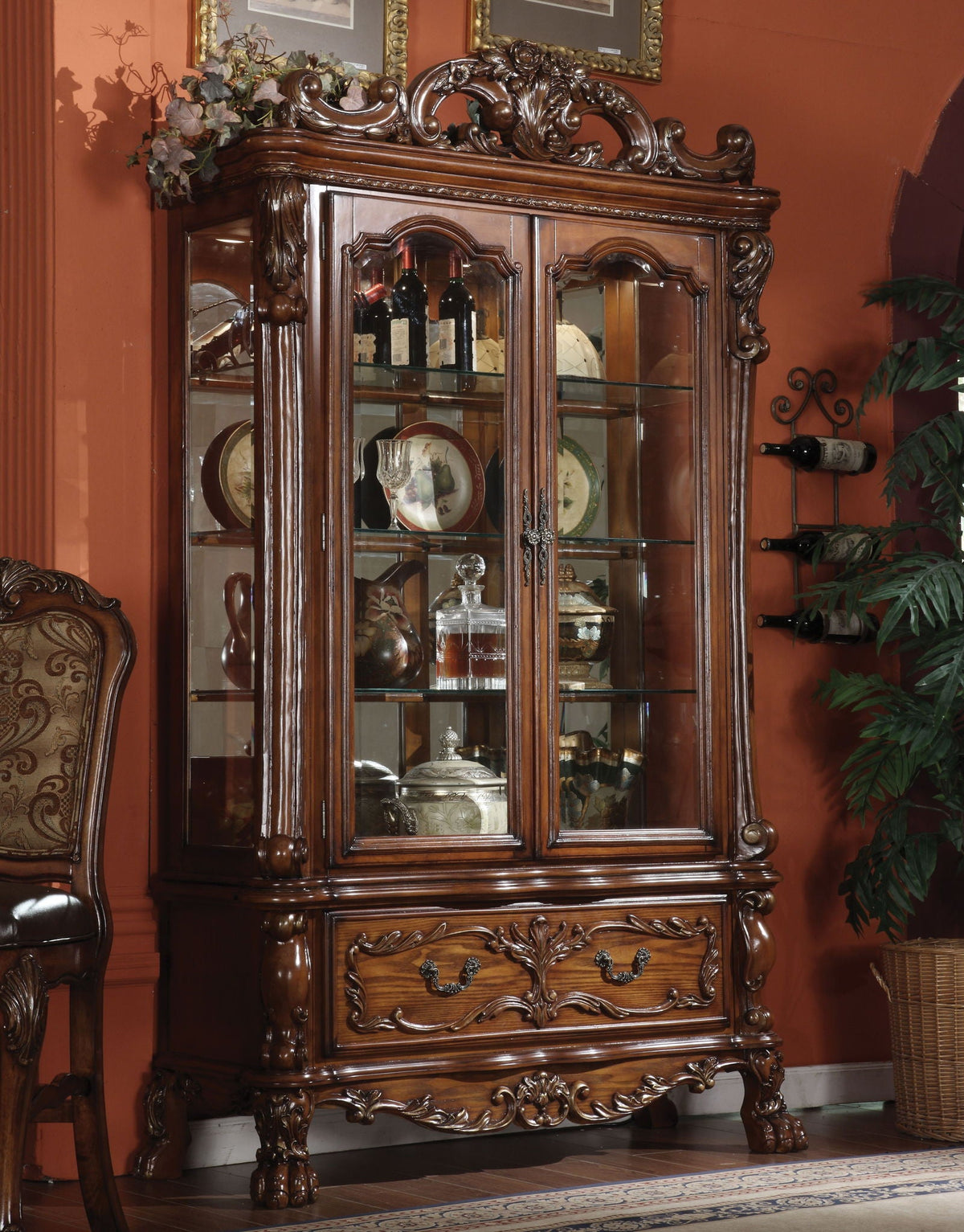 Dresden - Curio - Cherry Oak - Best Buy Furniture