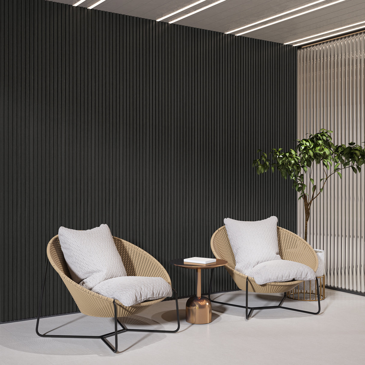 2 Pack Acoustic Solid Wood Wall Panels
