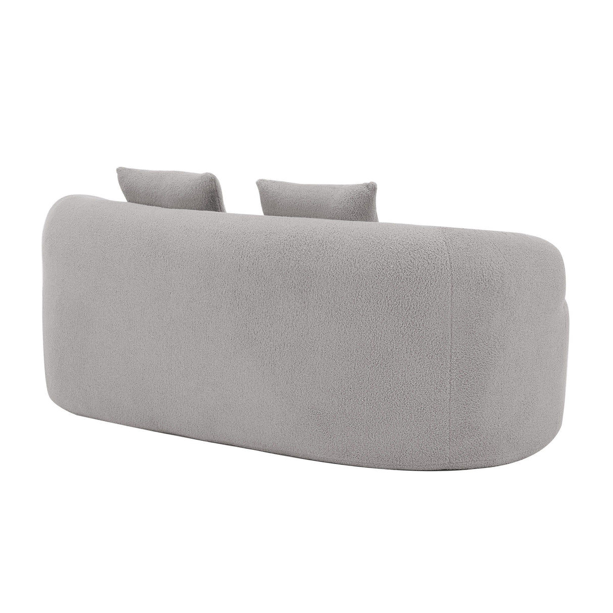 Curved Loveseat Sofa With Round Armrest