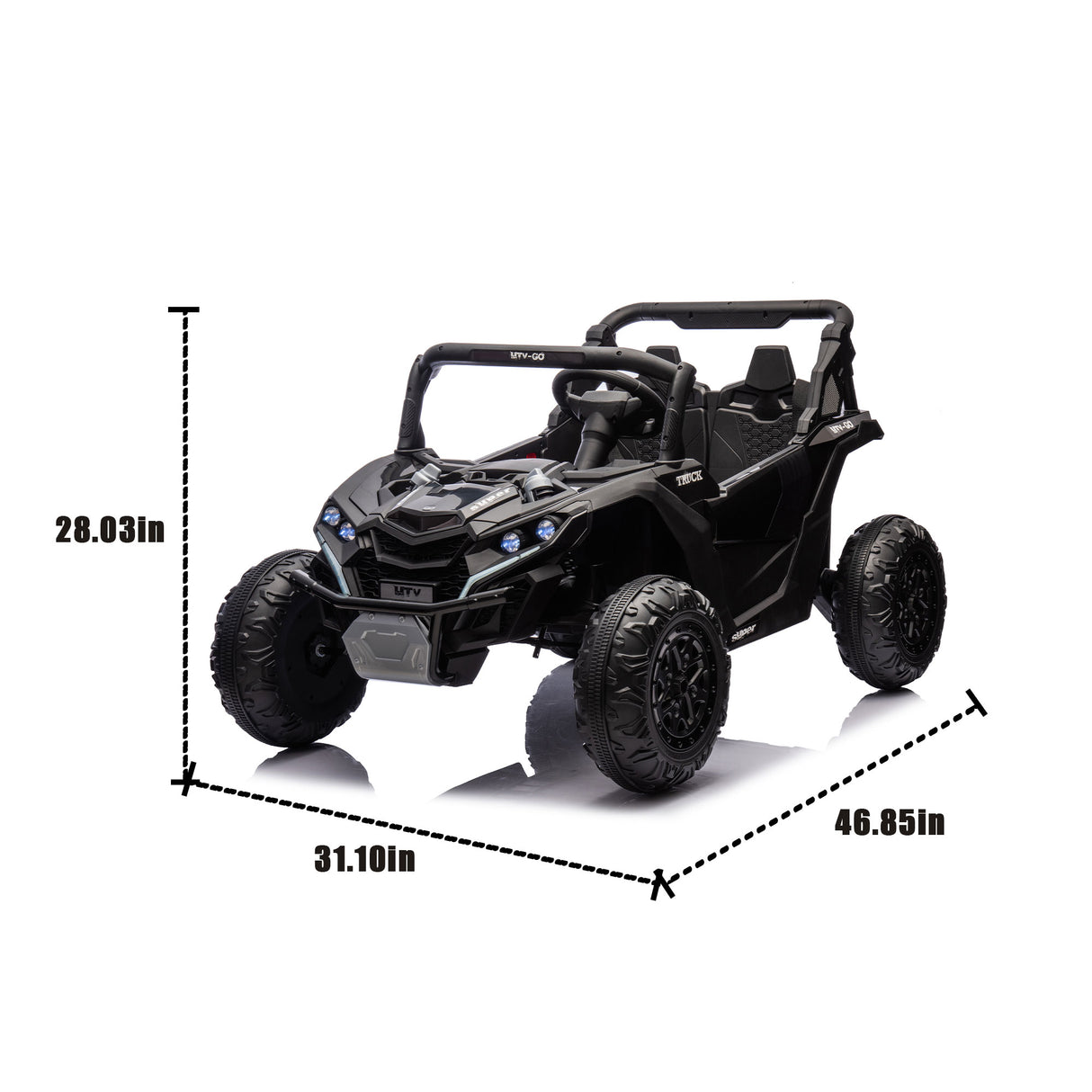 24V Two-Seater Kids Ride-On UTV with Parental Remote Control