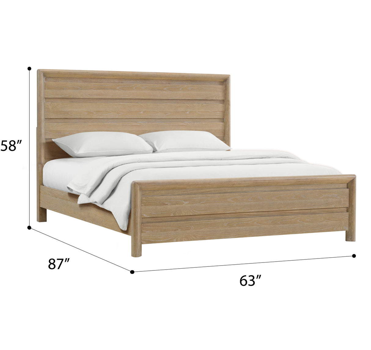 Contemporary Style Panel Bed