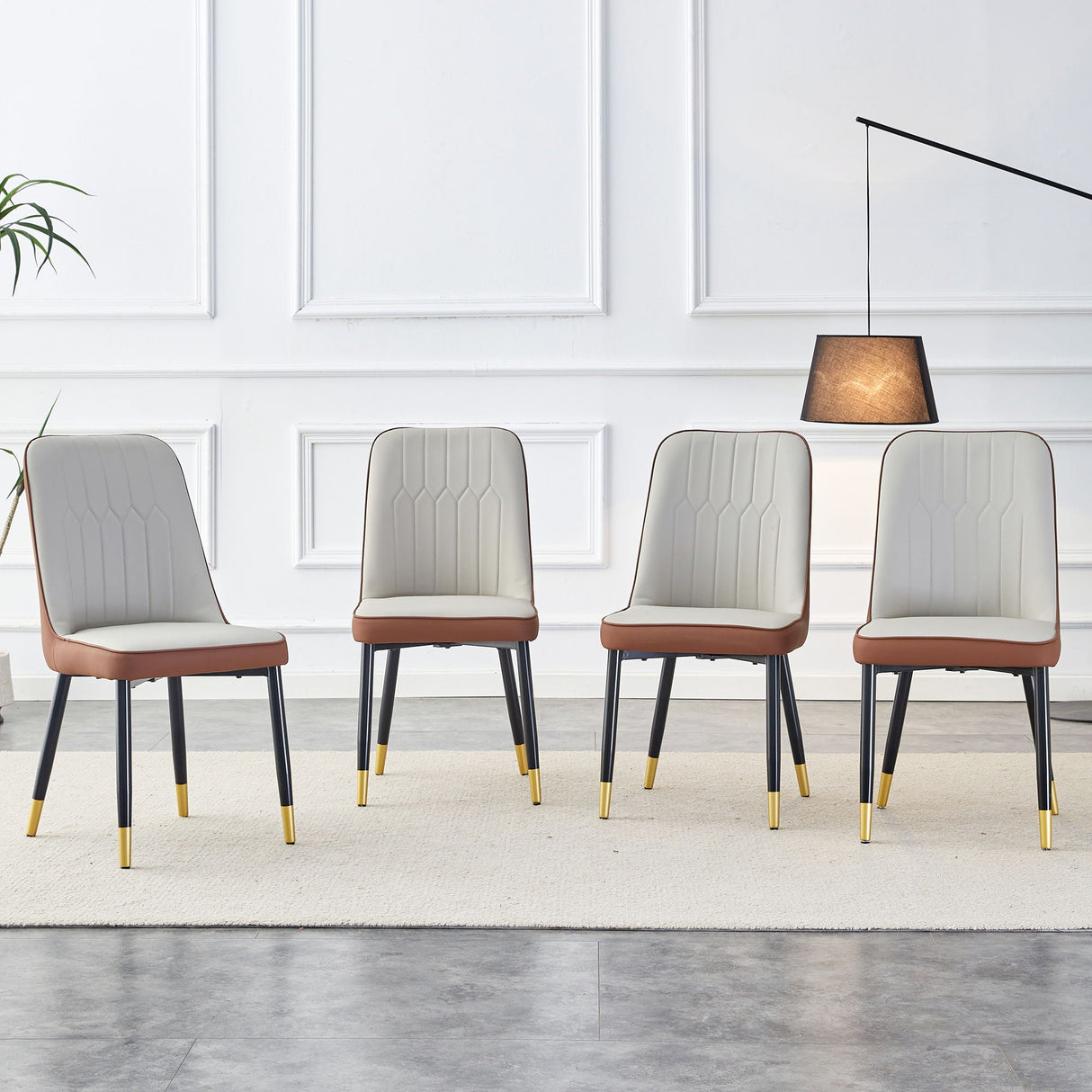 Modern Dining Chair With Metal Leg
