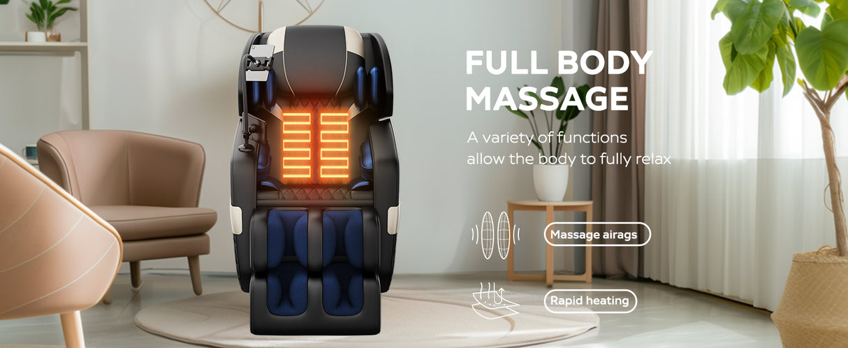 2024 Massage Chair Recliner with Zero Gravity and Full Body Air Pressure