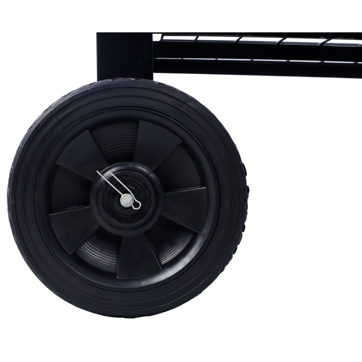 Elevated Mobile Raised Ergonomic Metal Planter Garden Bed With Wheels Powder Coated Steel - Black