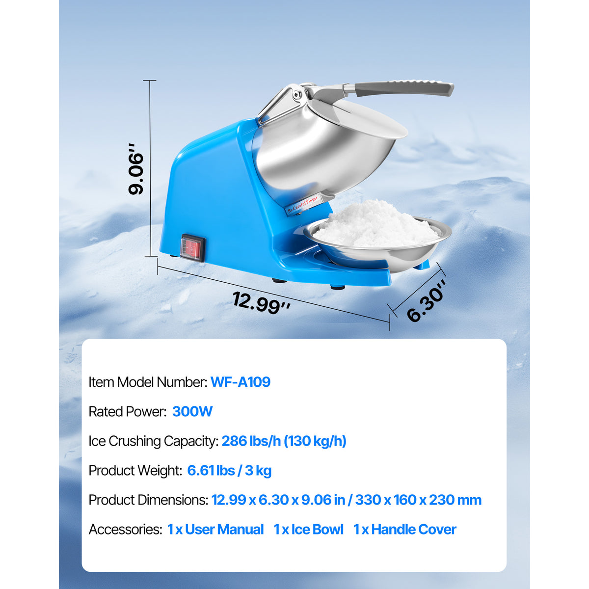 Ice Crusher Machine - 286lbs Per Hour