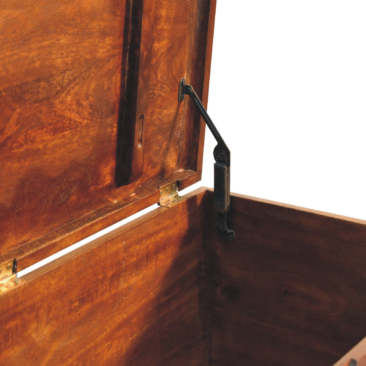 Solid Wood Curved Chestnut Blanket Box