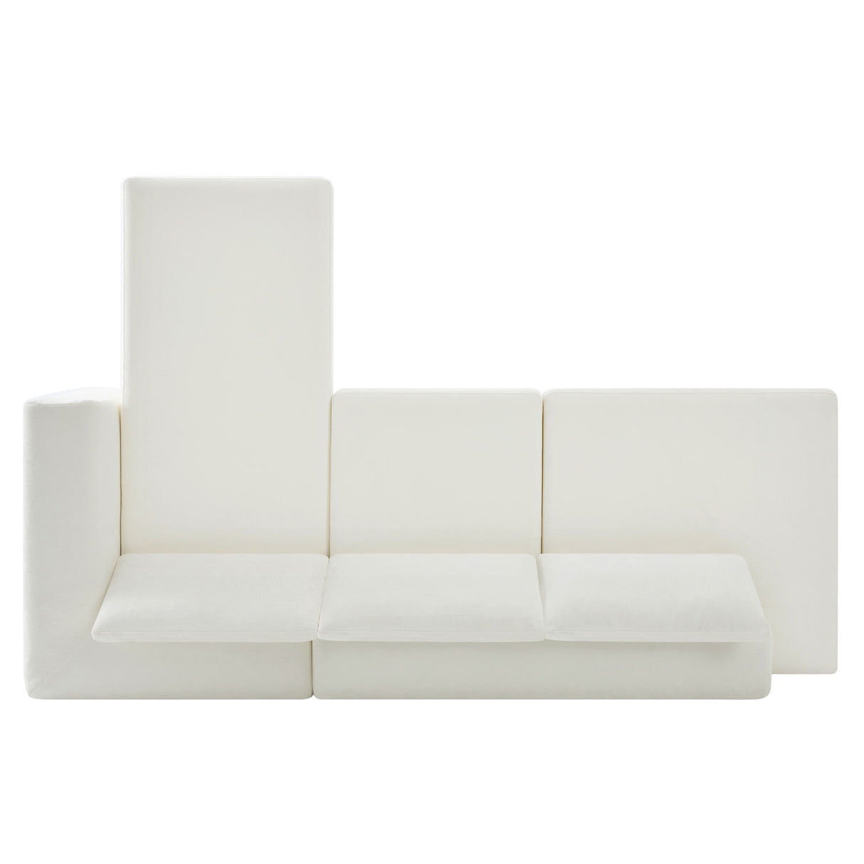 L-Shaped Modular Sofa With Double Layer Cushion