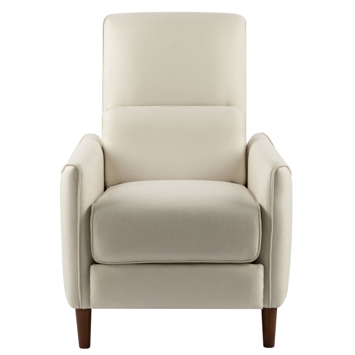 Upholstered Push Recliner Chair With Rubber Wood Legs For Living Room - Best Buy Furniture