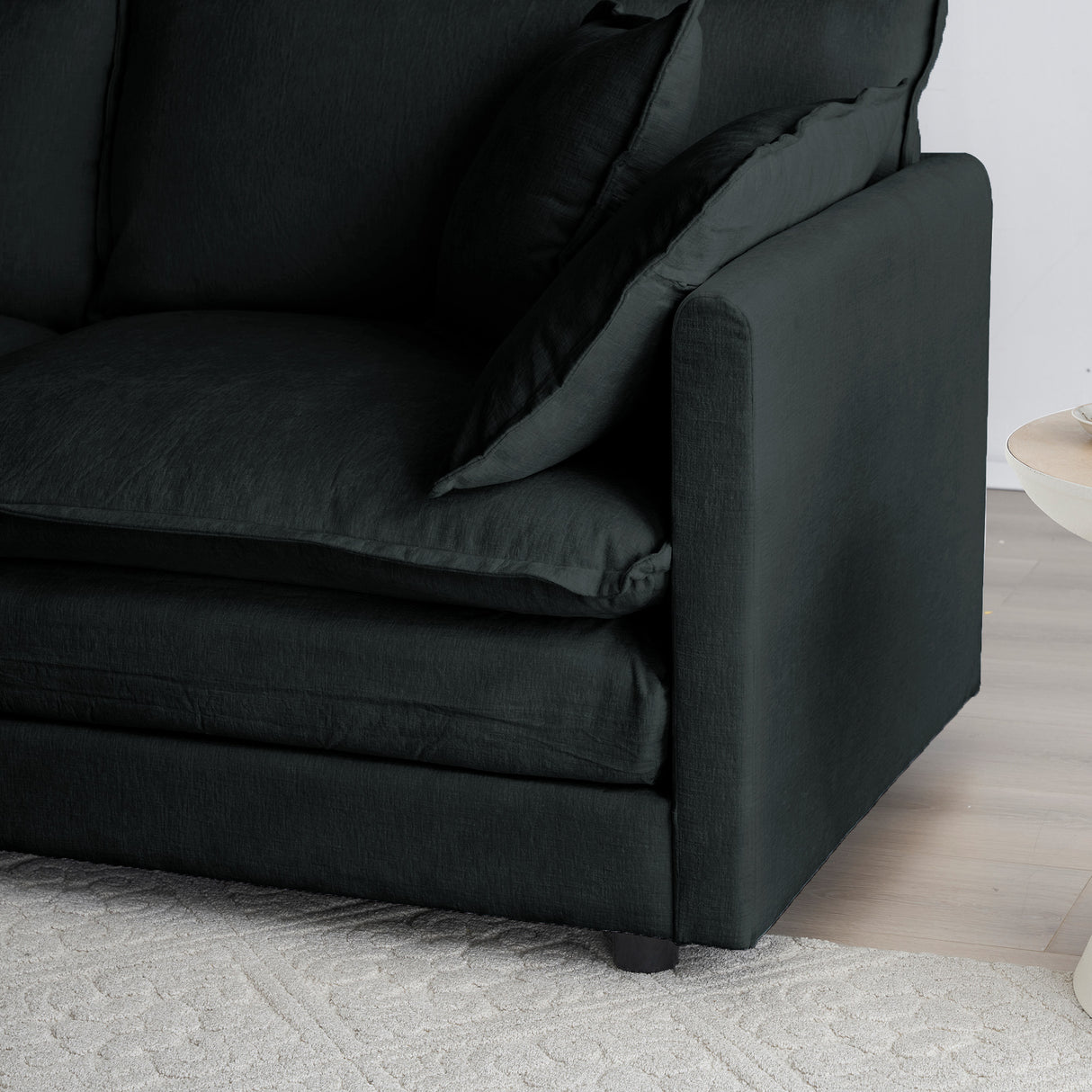 Chenille Fabric Ottomans Footrest to Combine with Sofas