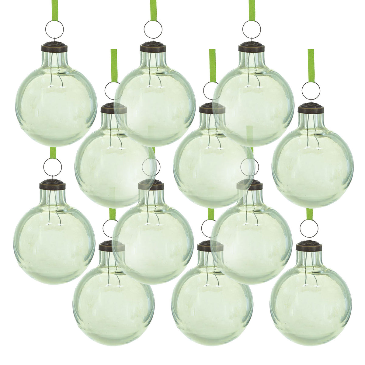 3" x 3" x 4" Long Neck Ball Ornaments