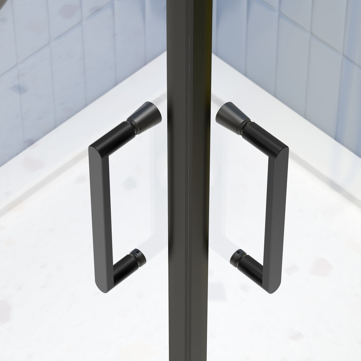 Sliding Shower Door with 1/4" Tempered Clear Glass, 34.625 in. x 72 in.