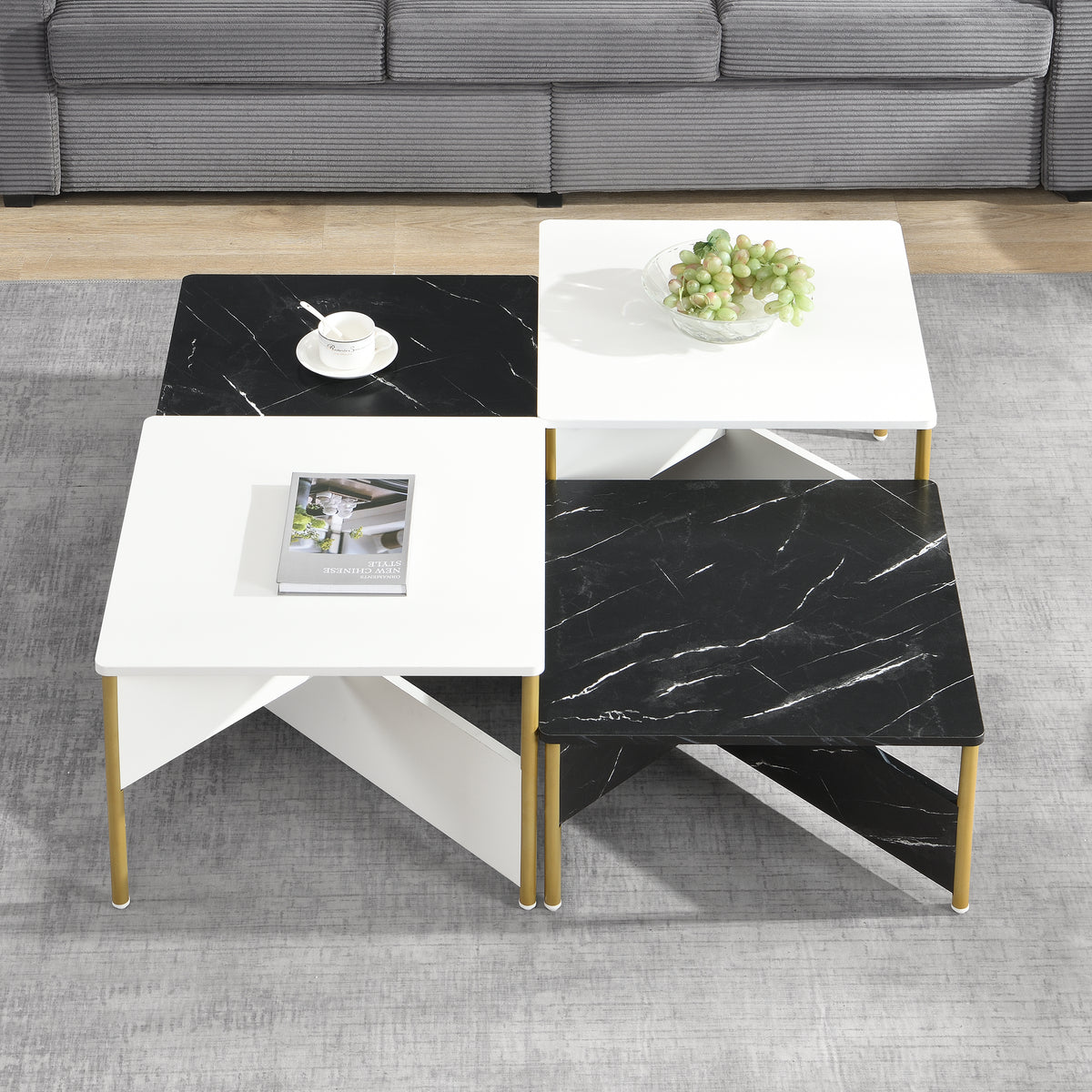 Modern Nesting Coffee Tables Set of 4