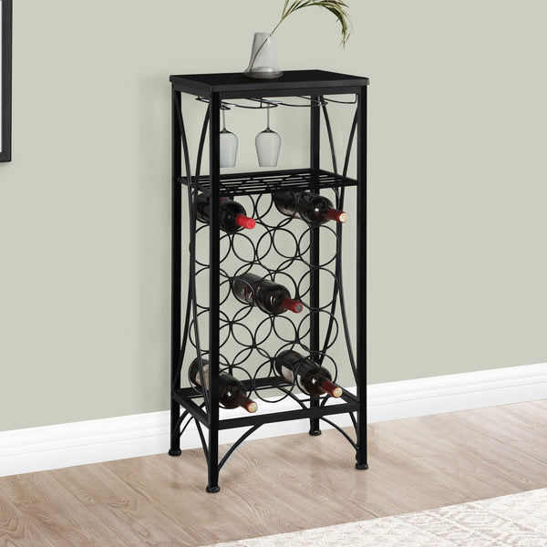 Home Bar, Wine Rack, Transitional - Black - Best Buy Furniture