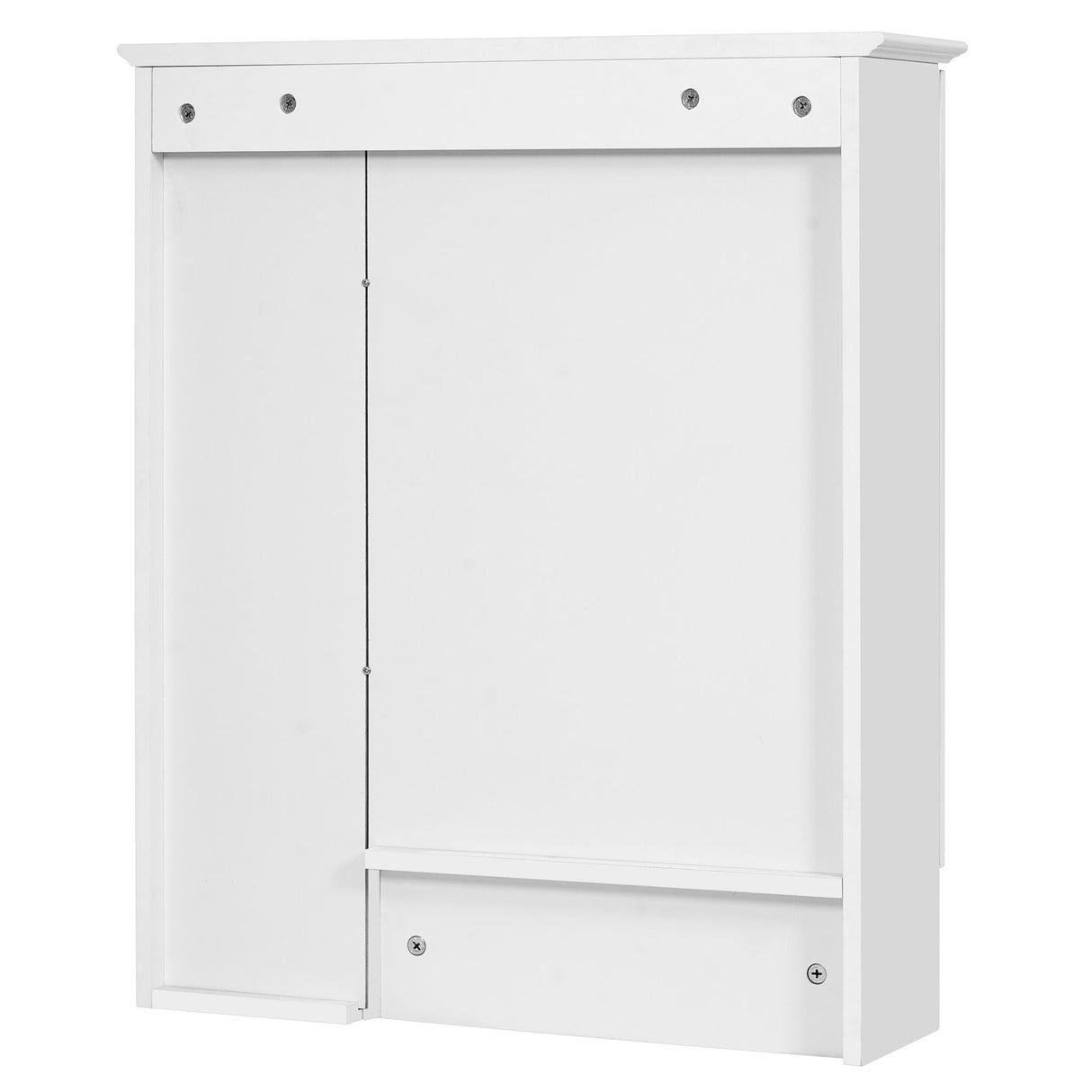 Modern 3 In 1 Bathroom Mirror Cabinet With Adjustable Shelf & Towel Bar