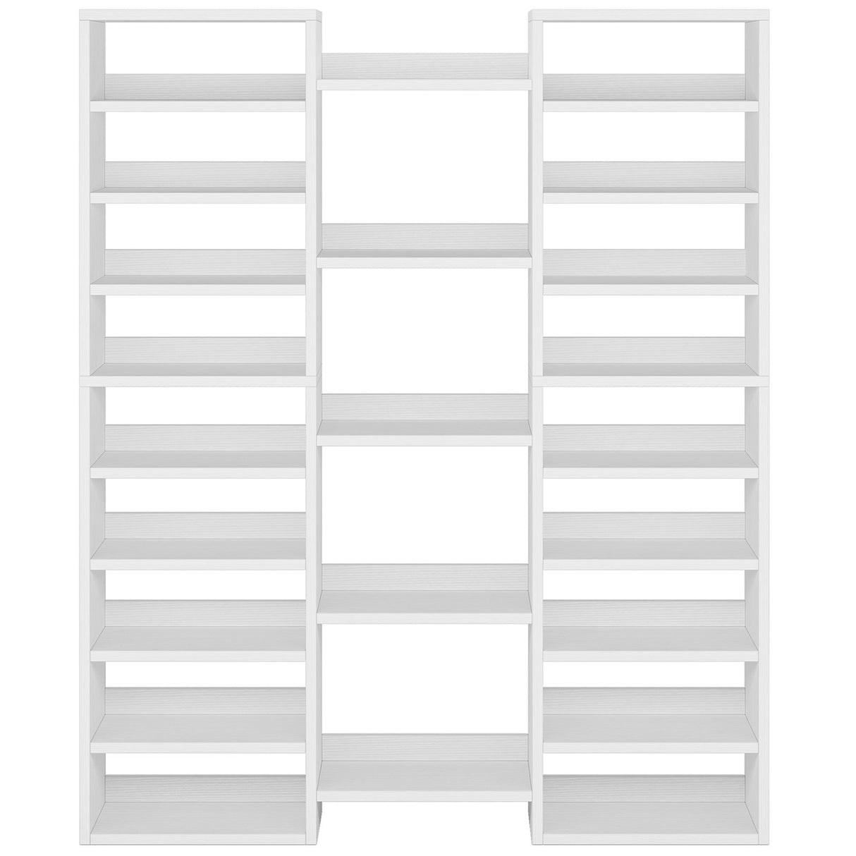14 Tier Shoe Storage Cabinet With 23 Open Cubbies, 46 Pairs Capacity Entryway Organizer - White