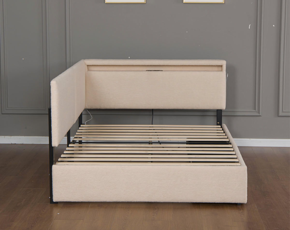 Full Size Upholstered Cloud Bed Frame with Headboard