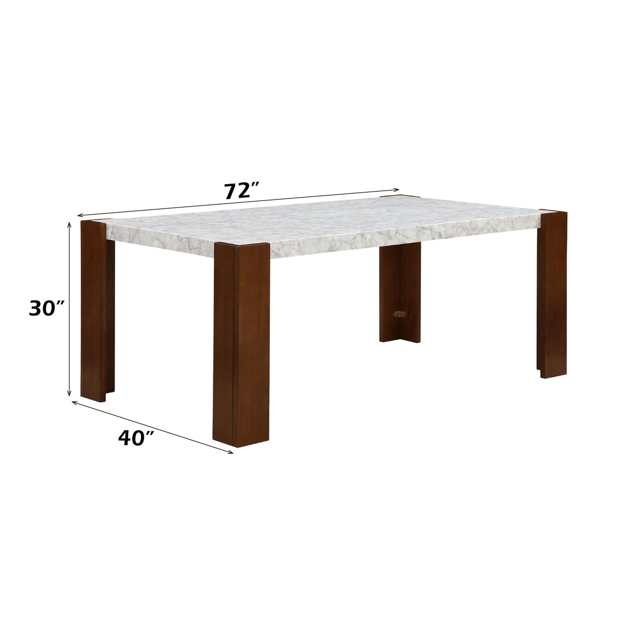 Hettie - Dining Table With Engineered Stone Top - Brown - Best Buy Furniture