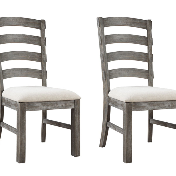 Upholstered Dining Chairs (Set of 2) - Brown - Wood