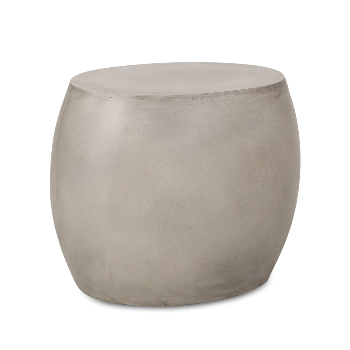 Outdoor Oval Lightweight Concrete Side Table